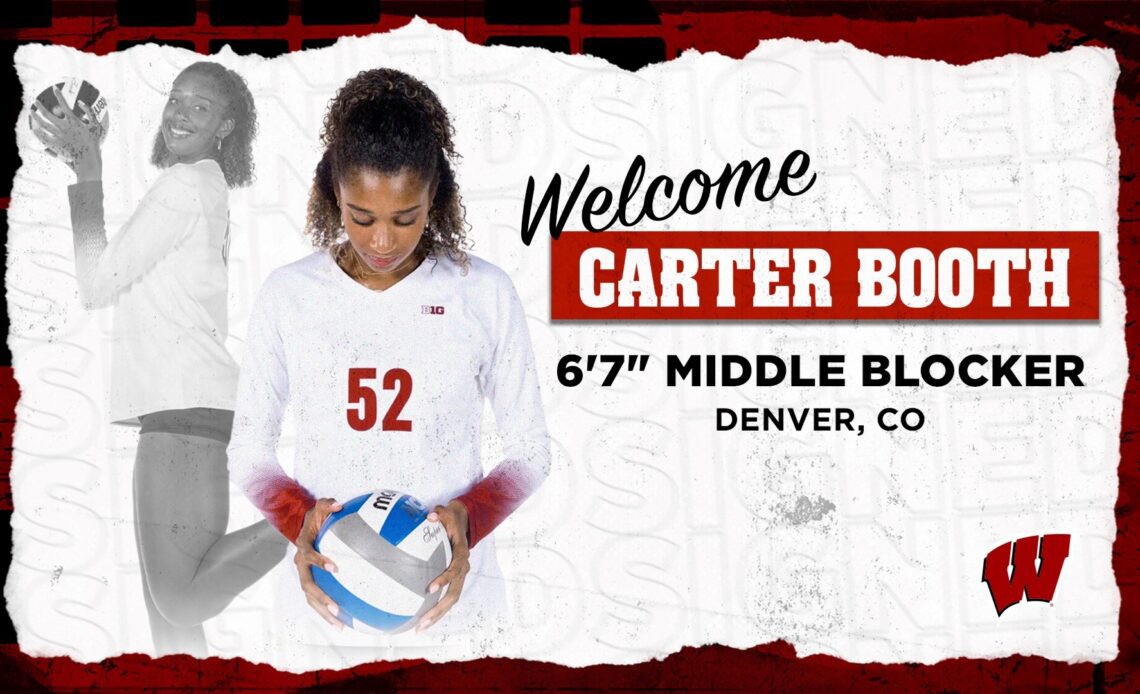 Carter Booth Joins Badger Volleyball