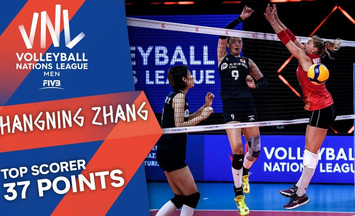 Changning Zhang 张常宁 fires off 37 POINTS vs. Belgium - WOW! 🤯  | Top Scorer | VNL 2021