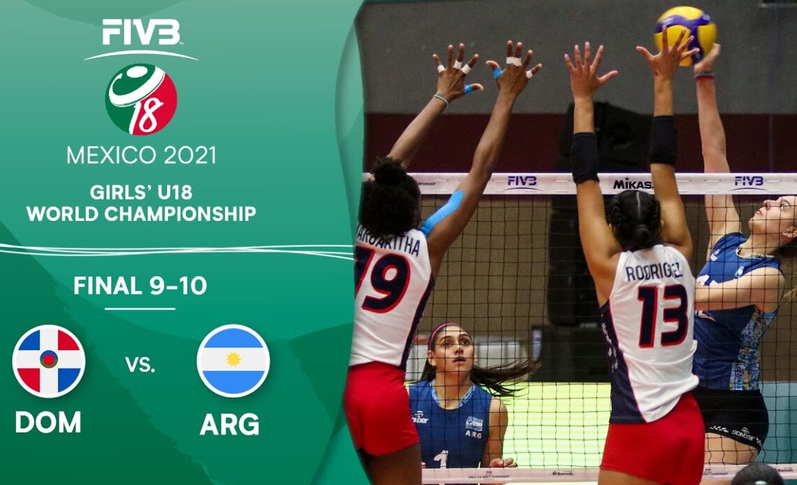 DOM vs. ARG - Final 9-10 | Full Game | Girls U18 Volleyball World Champs 2021
