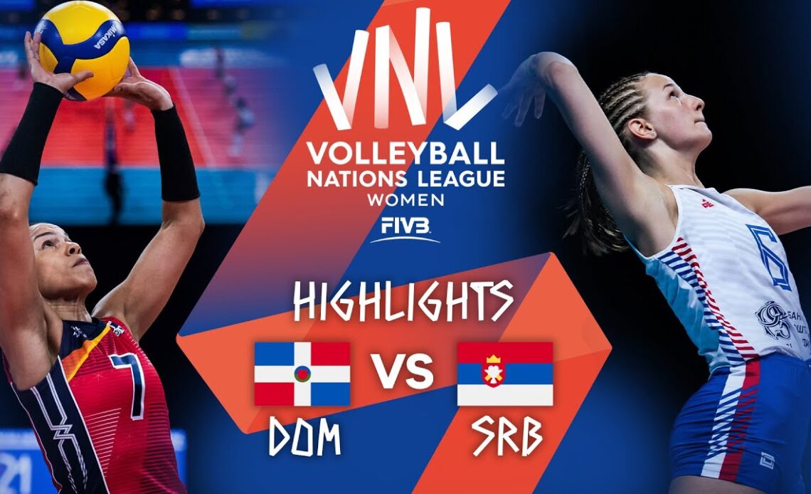 DOM vs. SRB - Highlights Week 5 | Women's VNL 2021