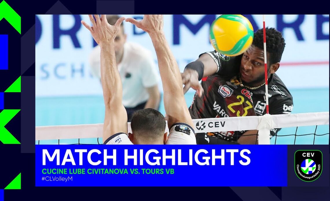 Highlights | Cucine Lube CIVITANOVA vs. TOURS VB | CEV Champions League Volley 2023