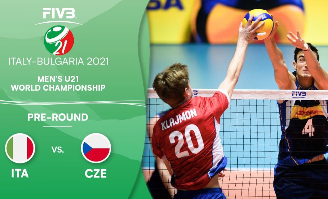 ITA vs. CZE - Pre-Round | Full Game | Men's U21 Volleyball World Champs 2021