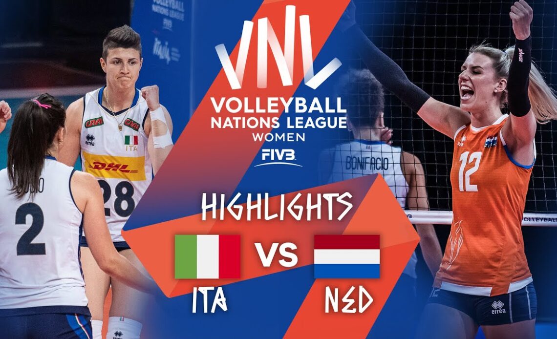 ITA vs. NED - Highlights Week 4 | Women's VNL 2021