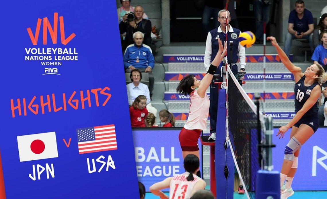 JAPAN vs. USA -  Highlights Women | Week 1 | Volleyball Nations League 2019