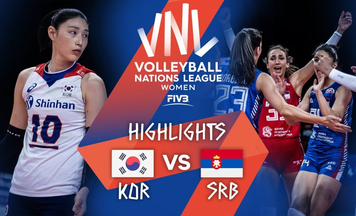 KOR vs. SRB - Highlights Week 4 | Women's VNL 2021