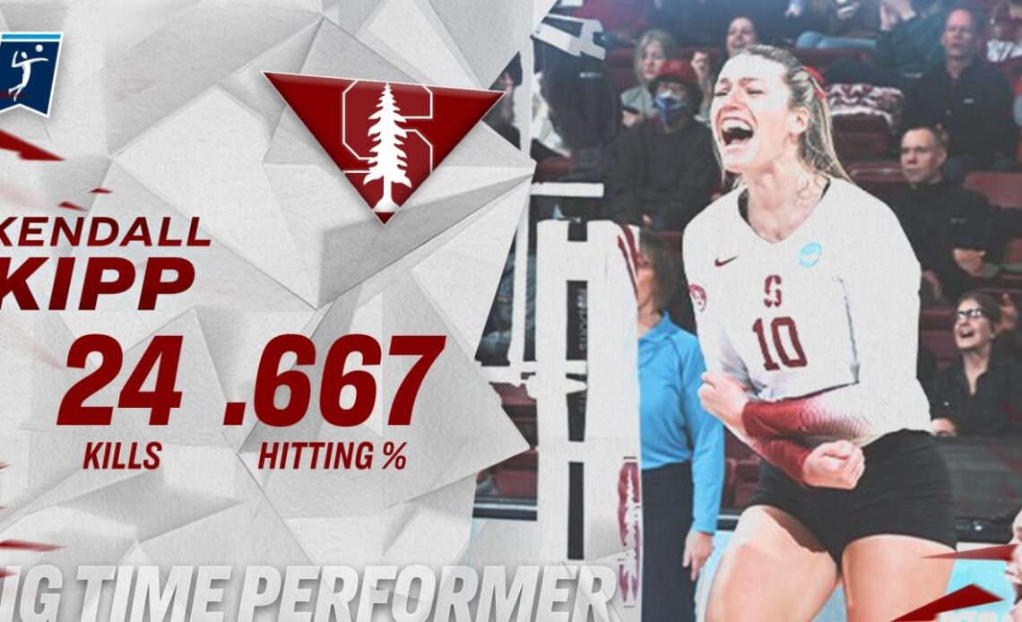 Kendall Kipp's 24 kills power Stanford volleyball past LSU