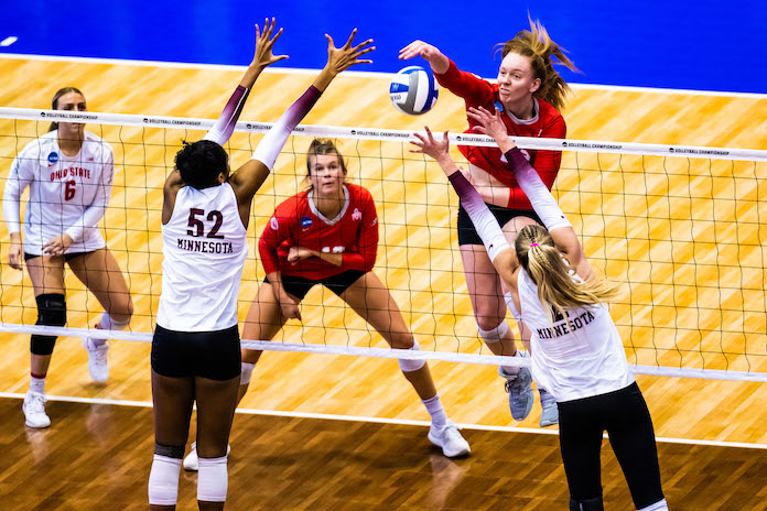 No upsets, but plenty of drama as NCAA volleyball tourney gets down to eight