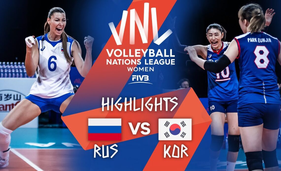 RUS vs. KOR - Highlights Week 4 | Women's VNL 2021