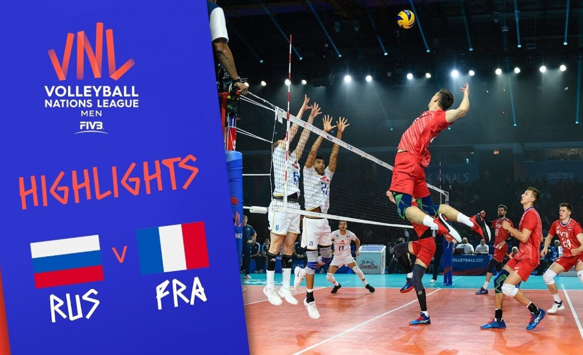 RUSSIA vs. FRANCE - Highlights Men | Final Round | Volleyball Nations League 2019