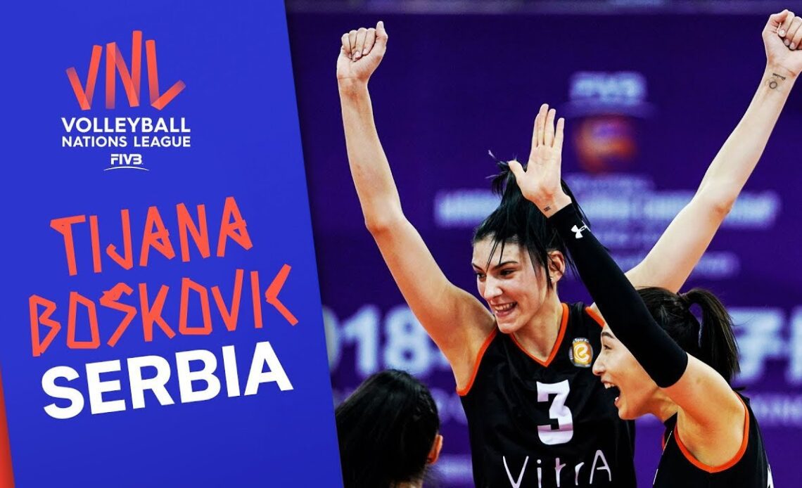 Tijana Boškovic of Serbia is a threat on the diagonal | VNL Stars | Volleyball Nations League 2019