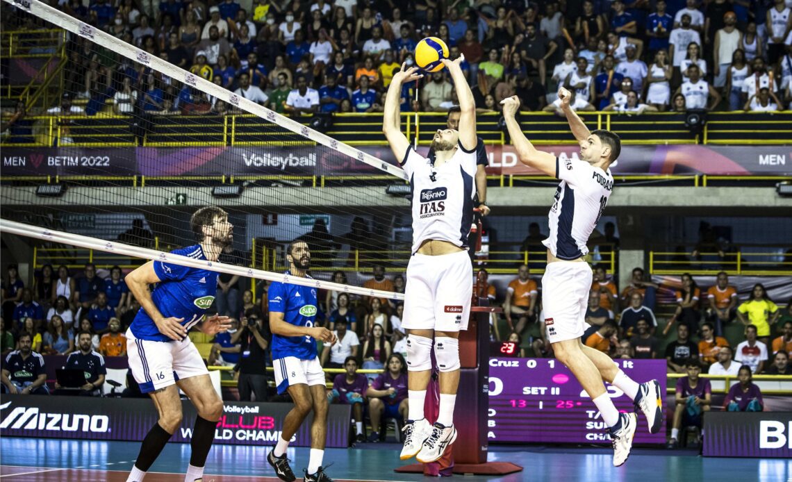 WorldofVolley :: CWCH M: Trentino wreck Cruzeiro in duel between two most-titled clubs in competition to schedule final with Perugia