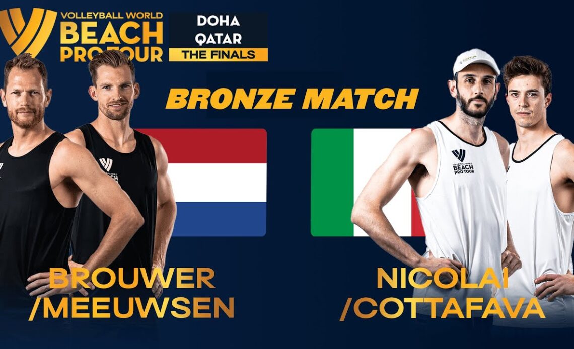 Brouwer/Meeuwsen vs. Nicolai/Cottafava - Bronze Match Highlights Doha 2023 #BeachProTour