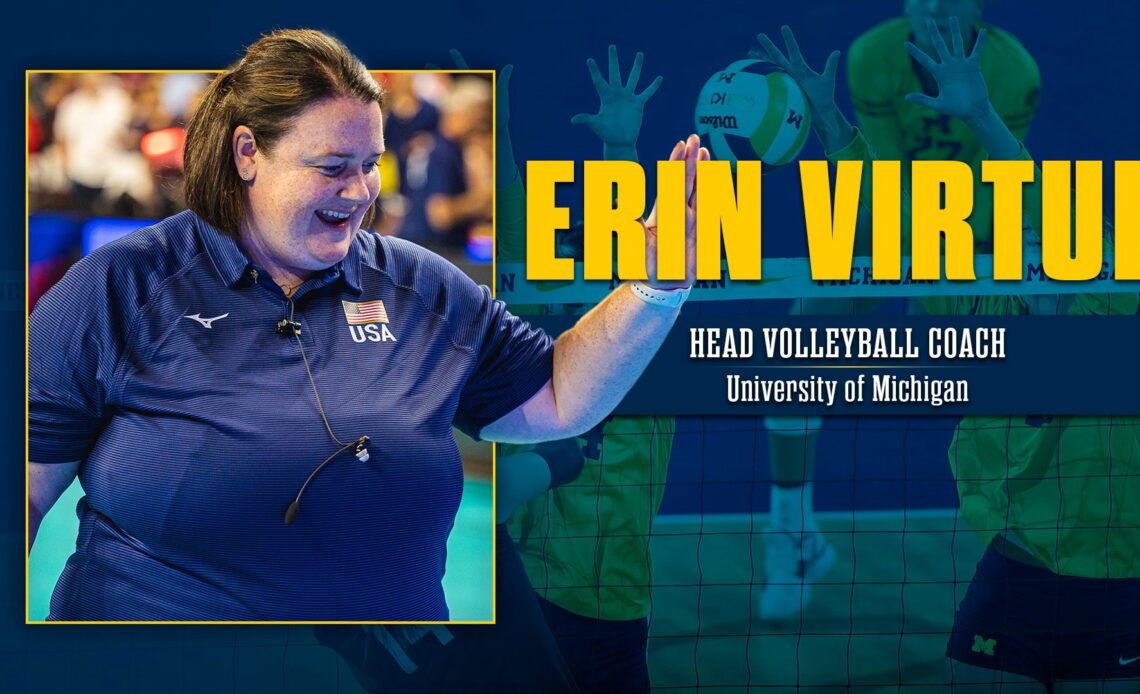 Erin Virtue Announced as Michigan Volleyball Coach