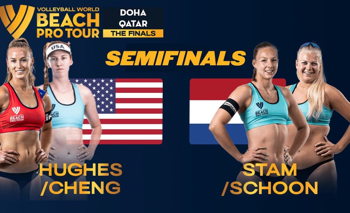 Hughes/Cheng vs. Stam/Schoon - Semi Final Highlights Doha 2023 #BeachProTour