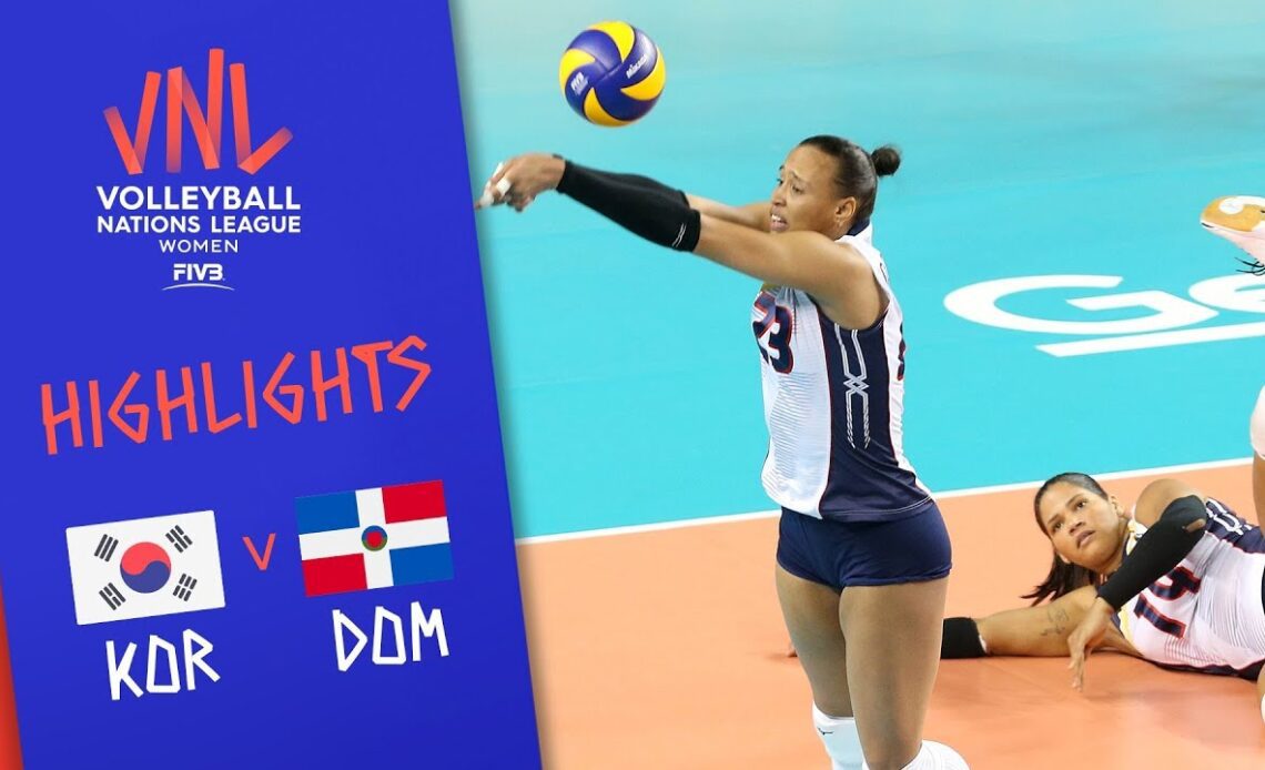 KOREA vs. DOMINICAN REPUBLIC - Highlights Women | Week 5 | Volleyball Nations League 2019