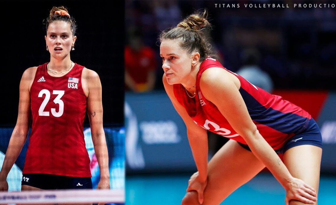 Kelsey Cook (Robinson) - Best Volleyball Spikes and Blocks at World Cup 2022