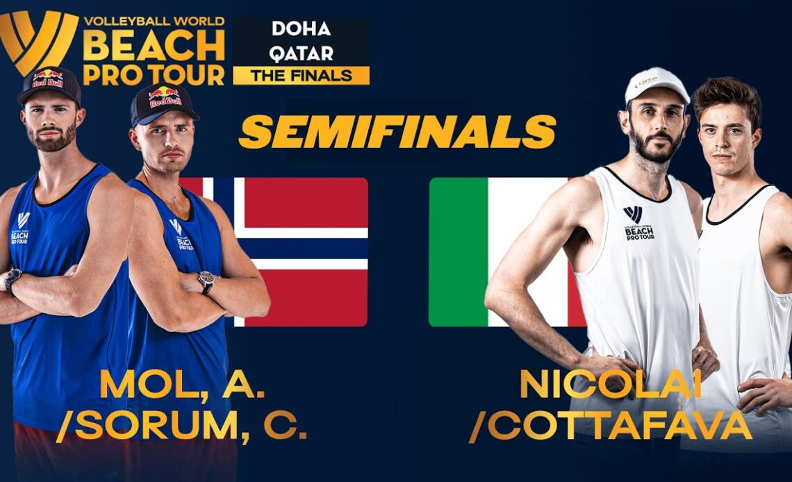 Nicolai/Cottafava vs. Mol/Sorum - Semi Final Highlights Doha 2023 #BeachProTour