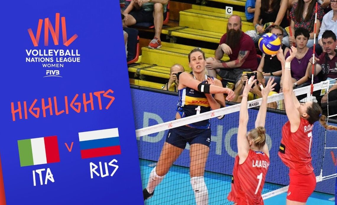 ITALY vs. RUSSIA - Highlights Women | Week 4 | Volleyball Nations League 2019