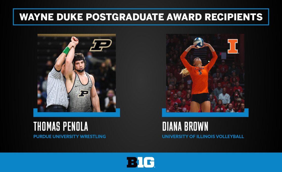 Illinois and Purdue Student-Athletes Named 2023 Wayne Duke Postgraduate Award Recipients