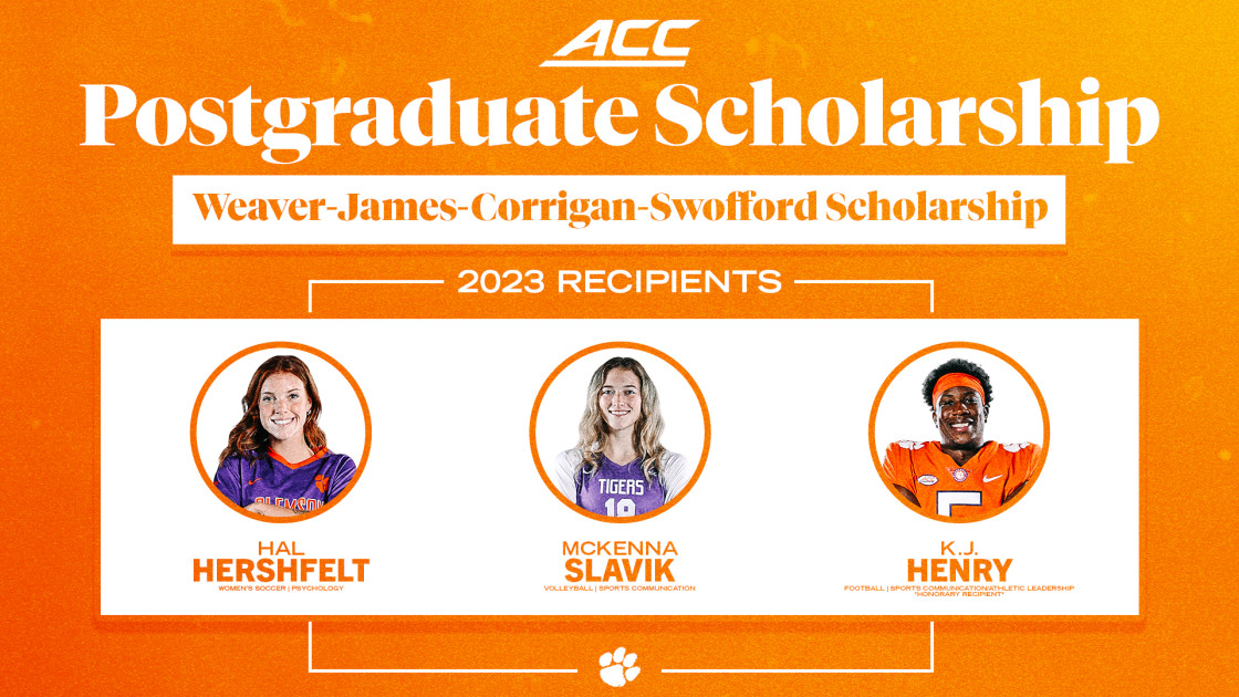 Three Tigers Earn 2023 ACC Postgraduate Recognition – Clemson Tigers Official Athletics Site