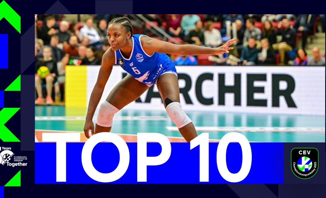 Top 10 Fiercest Defensive Plays of the Week I CEV Champions League Volley 2023 Women