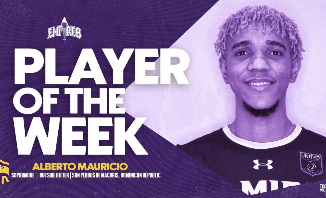 Alberto Mauricio Earns Third Empire 8 Player of the Week Honor
