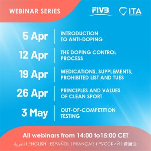 FIVB AND ITA INVITE VOLLEYBALL FAMILY TO IF WEBINAR SERIES ON CLEAN SPORT
