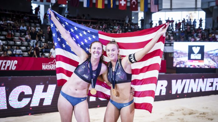 Gold! Kelly Cheng and Sara Hughes make it two straight Volleyball World Mexico victories for USA