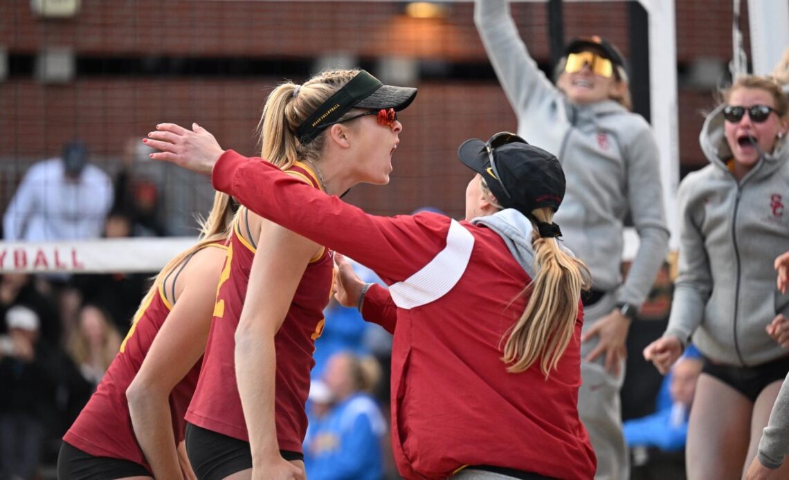 No. 4 USC Beach Volleyball Topples No. 1 UCLA to Stay Unbeaten