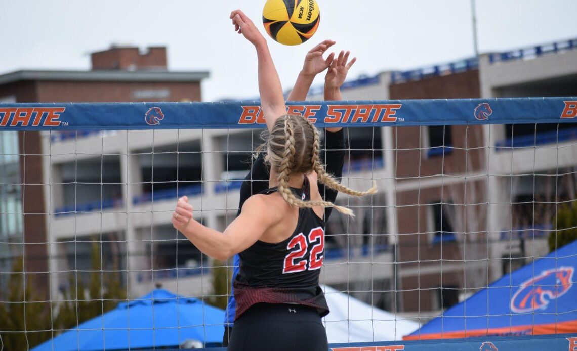 Utah Beach Volleyball Sweeps Arizona Christian, Falls 3-2 Against Boise State