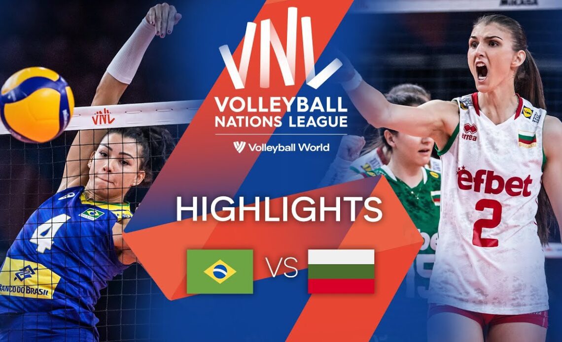 🇧🇷 BRA vs. 🇧🇬 BUL - Highlights Week 3 | Women's VNL 2022