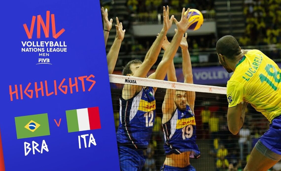 BRAZIL vs. ITALY - Highlights Men | Week 5 | Volleyball Nations League 2019
