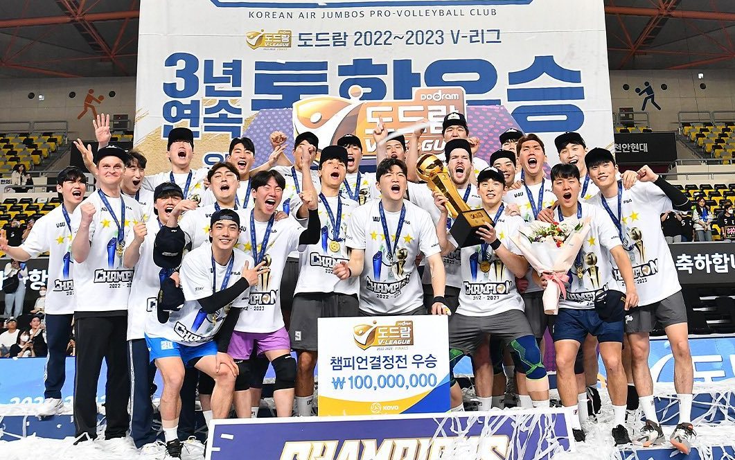 KOR M: Korean Air Jumbos Crowned Champions for Third Consecutive Year