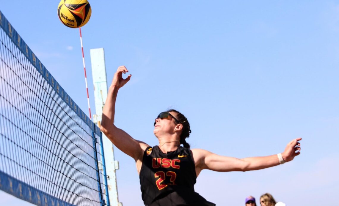 No. 2 USC Beach Volleyball Scalds Sun Devils in 5-0 Sweep to Open Pac-12 North Invitational