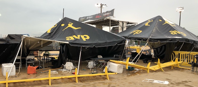 Thar she blows! AVP New Orleans survives (but not the Wilson ball) a stormy Saturday