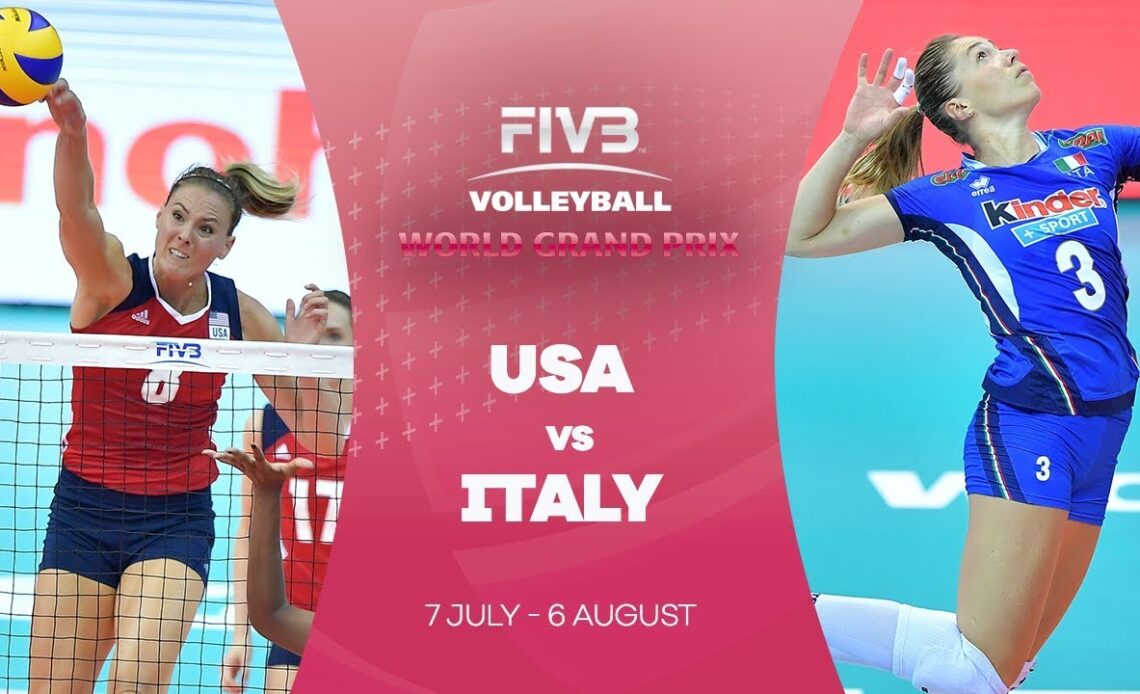 USA v Italy highlights - FIVB World Grand Prix