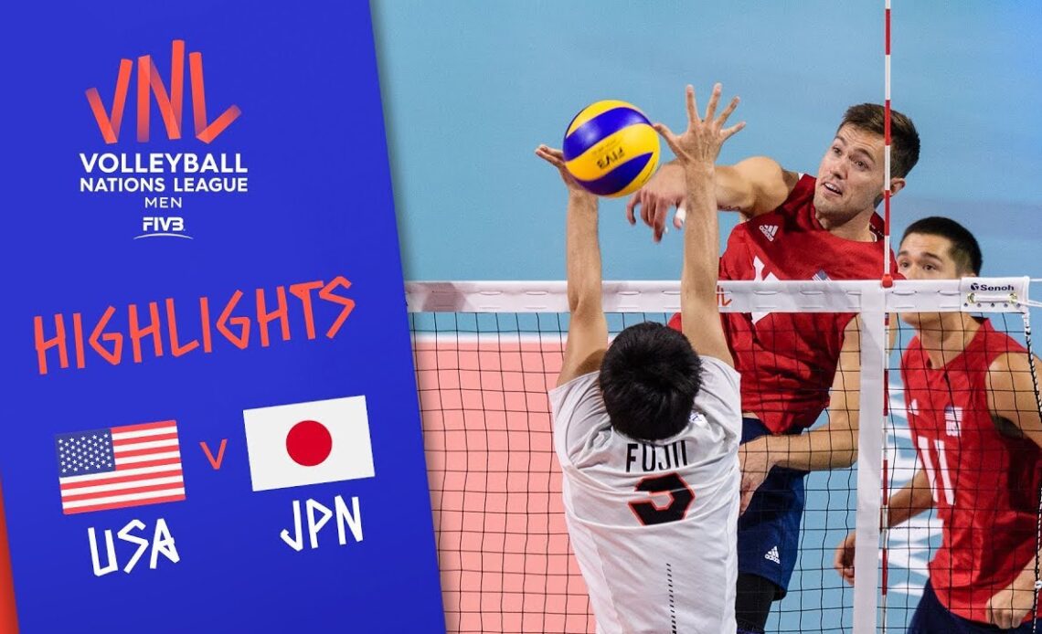 USA vs. JAPAN - Highlights Men | Week 4 | Volleyball Nations League 2019