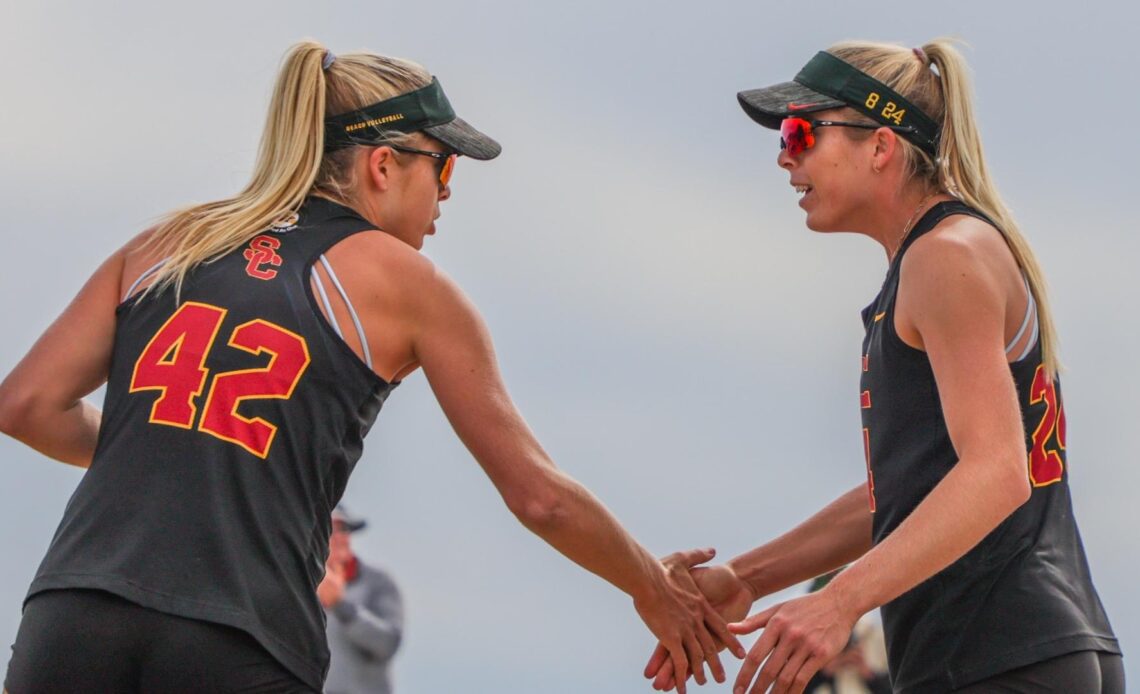 USC Beach Volleyball's Audrey and Nicole Nourse Earn Pac-12 Pair of the Week Honors