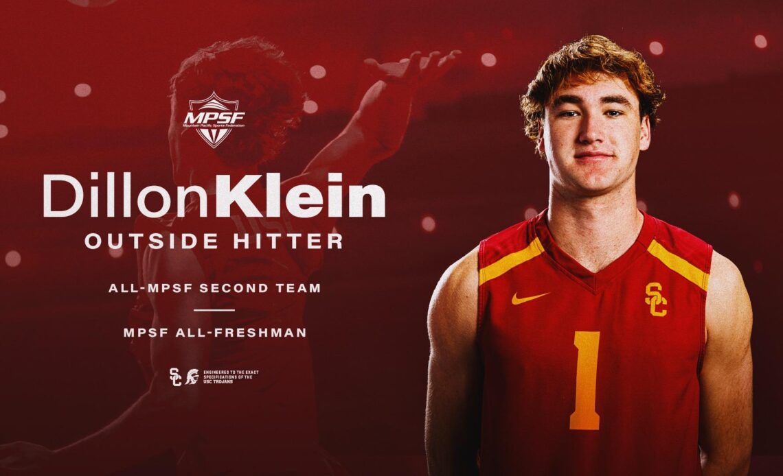USC Men's Volleyball’s Dillon Klein Selected for All-MPSF and MPSF All-Freshman Honors