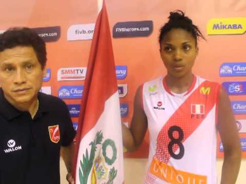 After-Match-Interview with Maguilaura Frias and head coach of Peru