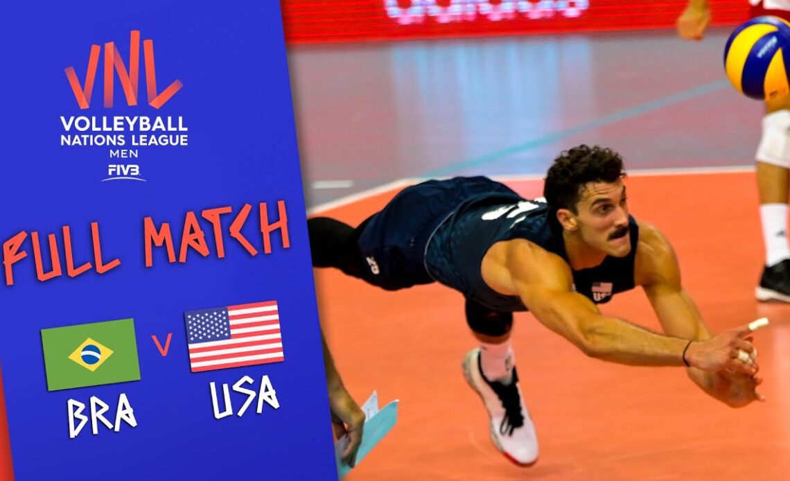 Brazil 🆚USA - Full Match | Men’s Volleyball Nations League 2019