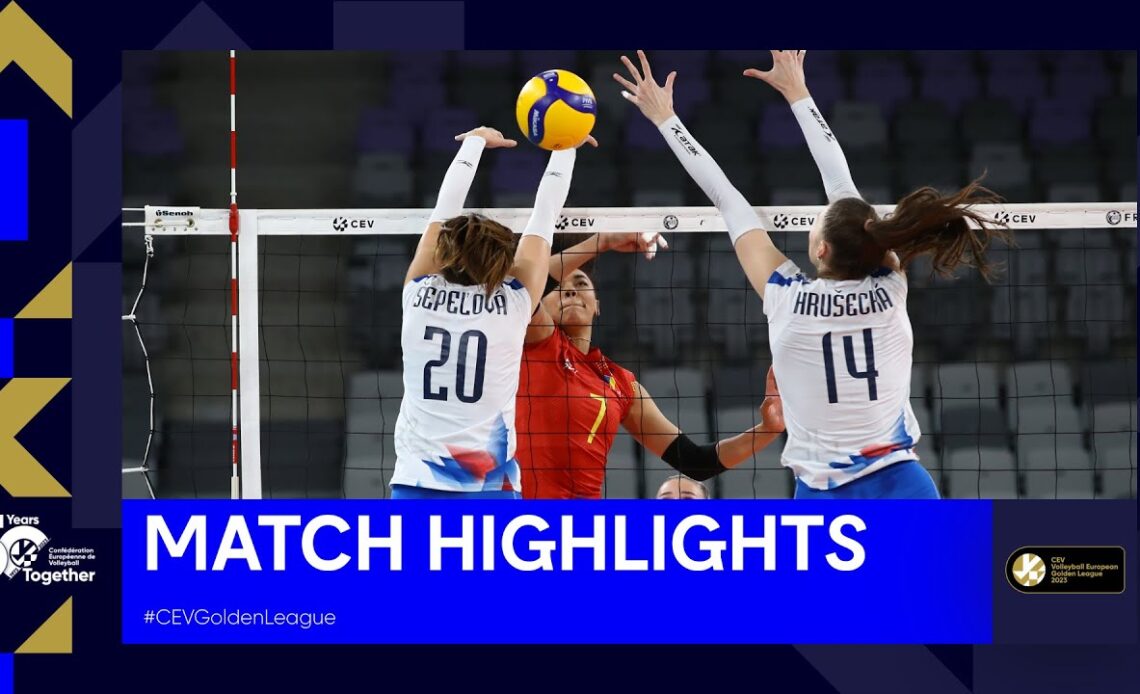 Match Highlights I Romania vs. Slovakia I CEV European Golden League 2023