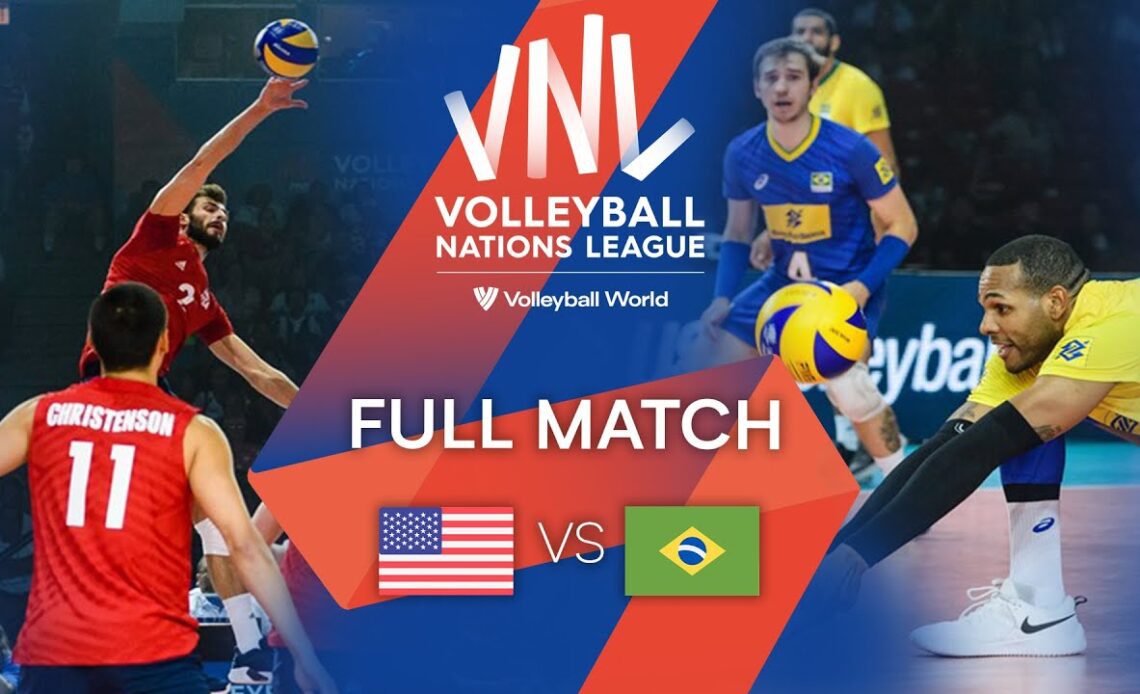 🇺🇸 USA vs. 🇧🇷 BRA - Full Match | Men’s Preliminary Phase Match | VNL 2019