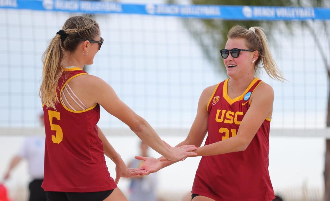 USC Beach Volleyball Pounces Panthers to Advance to NCAA Quarterfinal