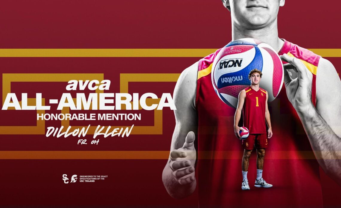 USC Men's Volleyball’s Dillon Klein Tabbed for AVCA All-America Honorable Mention