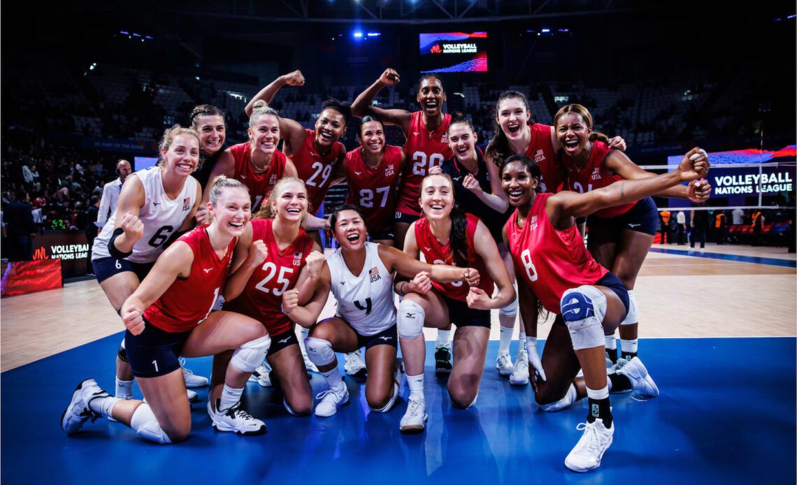 VNL W: Drews Leads USA to Victory against World Champions Serbia, Turkey defeated Korea