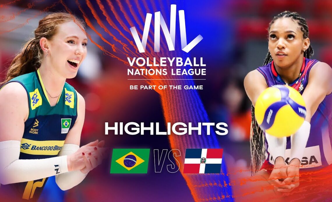 🇧🇷 BRA vs. 🇩🇴 DOM - Highlights Week 1 | Women's VNL 2023