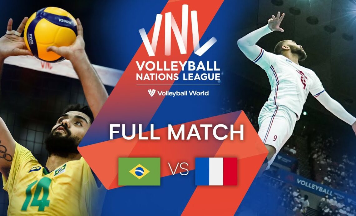 🇧🇷 BRA vs 🇫🇷 FRA Full Match Men's VNL 2022 VCP Volleyball