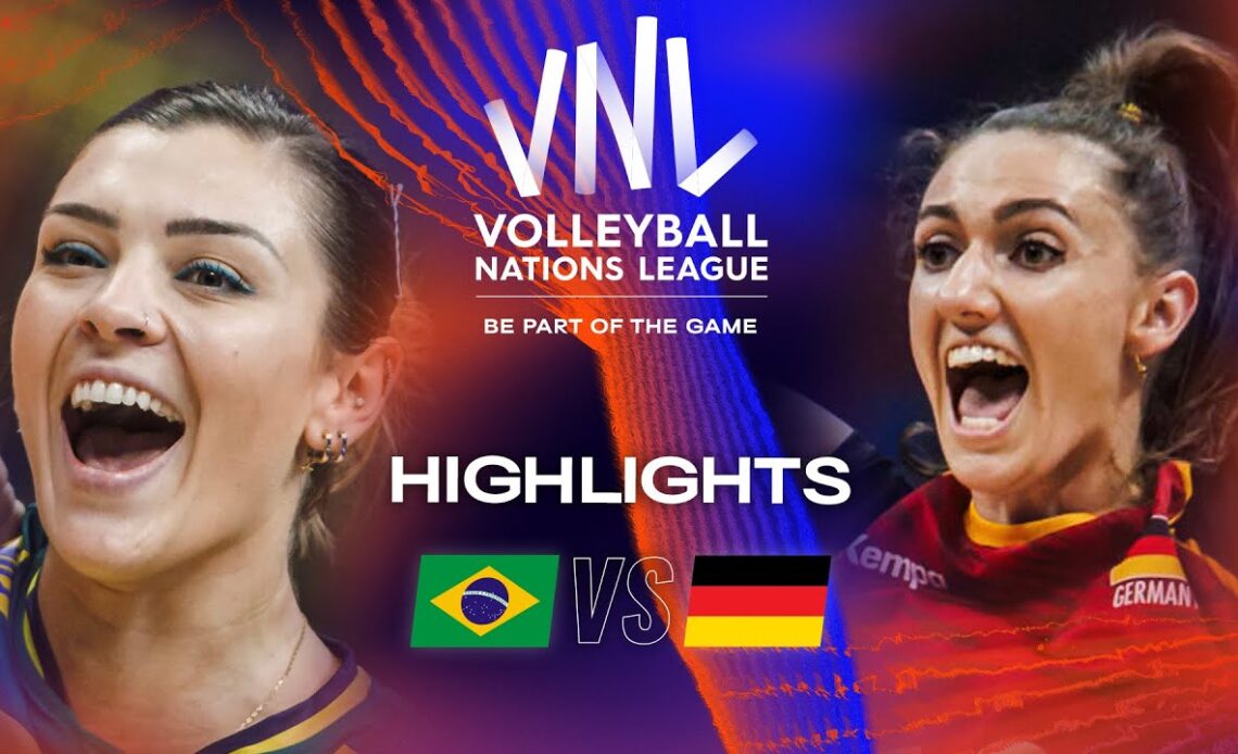 🇧🇷 BRA vs. 🇩🇪 GER - Highlights Week 2 | Women's VNL 2023