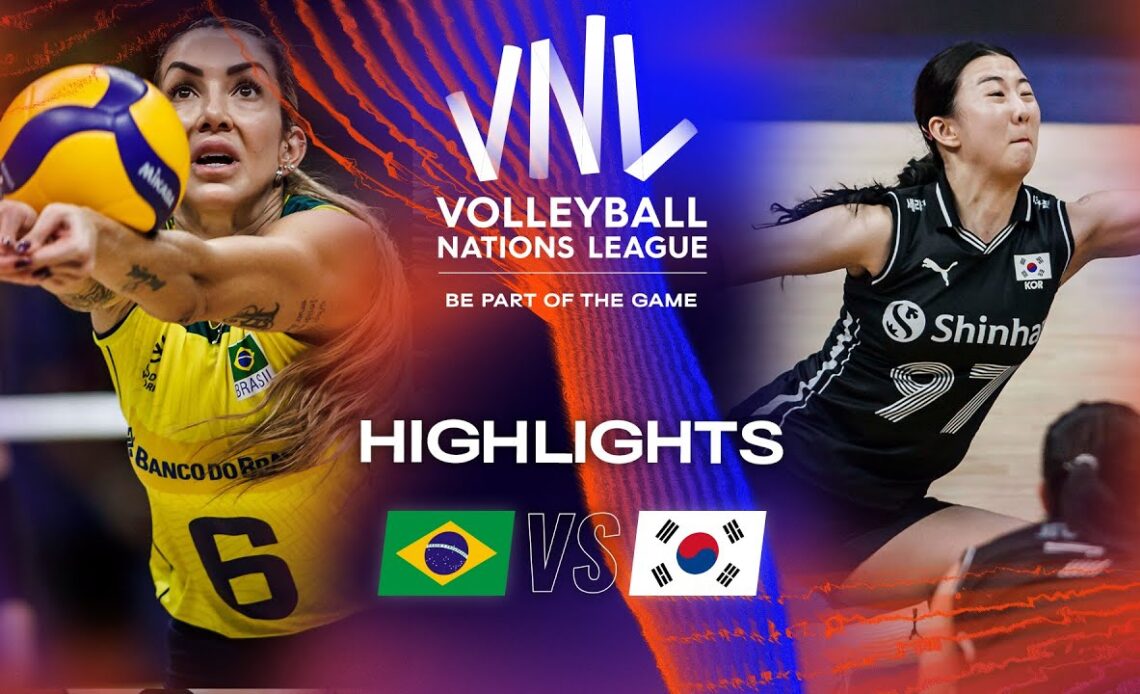 🇧🇷 BRA vs. 🇰🇷 KOR - Highlights Week 2 | Women's VNL 2023